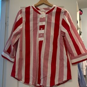 Jcrew popover cotton blouse nwt